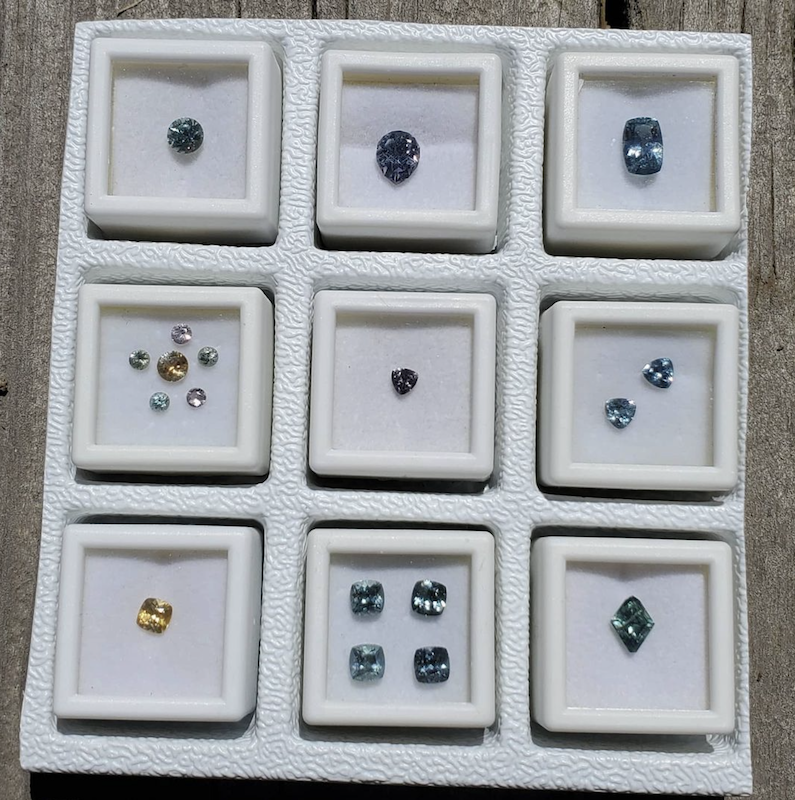 We offer Montana Sapphires in a variety of shapes and cuts — including cushion cut Montana Sapphires, Portuguese cut Montana Sapphires, emerald cut Montana Sapphires, and pear shaped Montana Sapphires.